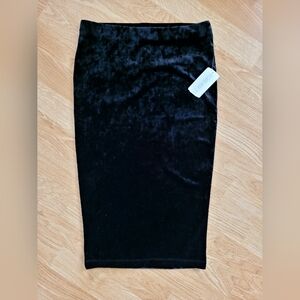 Forever 21 Long Fitted Velour Skirt